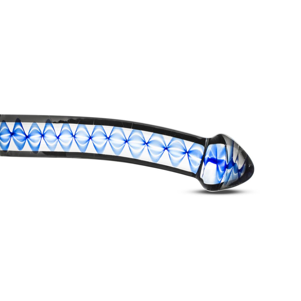 Stakleni dildo plavom spiralom slika 3