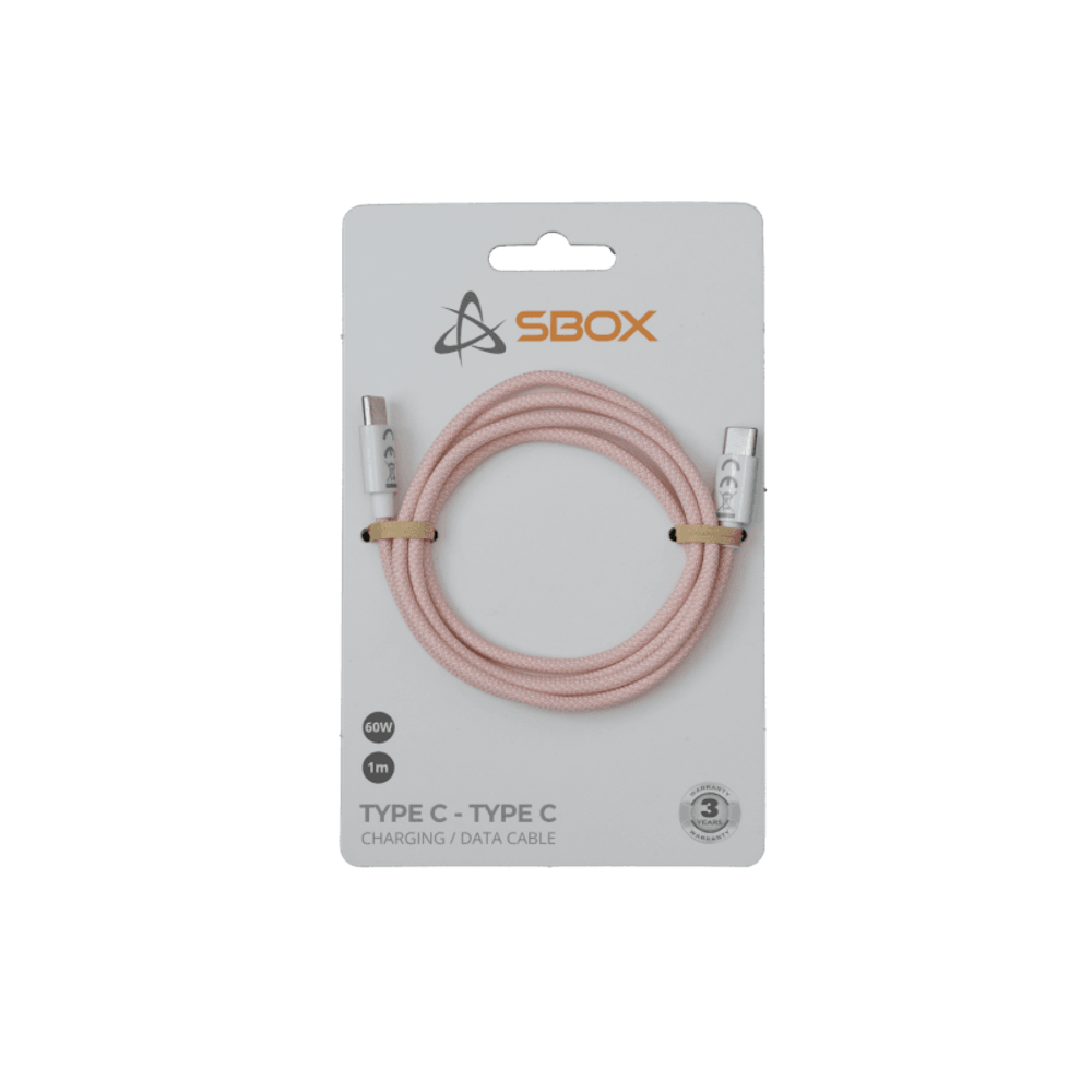 SBOX Kabl USB TYPE C - USB TYPE C M/M / 1 m, roze slika 1