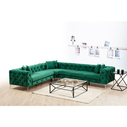 Atelier Del Sofa Kutna garnitura, zelena, Como Right - Green slika 2