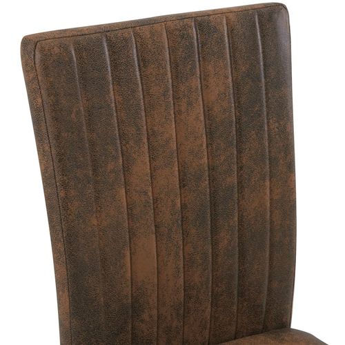 Konzolne blagovaonske stolice smeđe 6 kom umjetna brušena koža slika 21