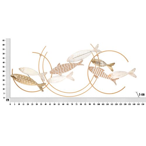 Mauro Ferretti Zidna dekoracija Fishy Move 142,9x5x61,6 cm slika 6