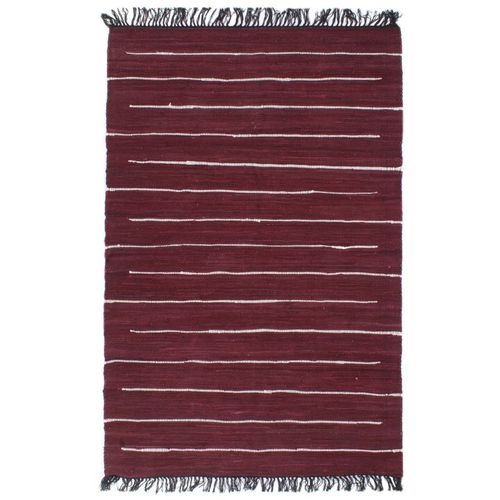 Ručno tkani tepih Chindi od pamuka 160x230 cm bordo slika 16