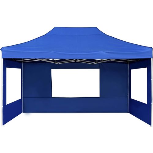 Profesionalni sklopivi šator za zabave 4,5 x 3 m plavi slika 22