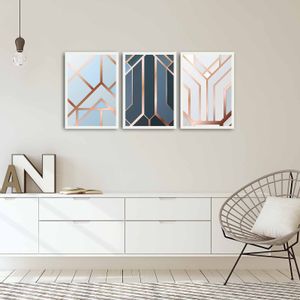 3PBCT-05 Multicolor Decorative Framed MDF Painting (3 Pieces)