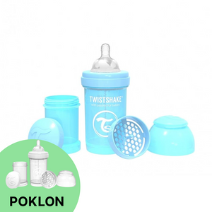 Twistshake bočica Anti-Colic 180ml Pastel blue + GRATIS Anti-Colic 180ml Bijela