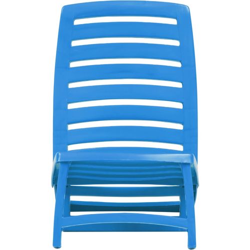 Sklopive stolice za plažu 4 kom plastične plave slika 9