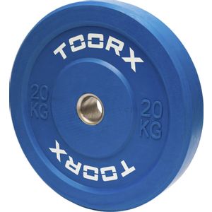 Olimpijski bumper pločati uteg Toorx 20 kg, plavi