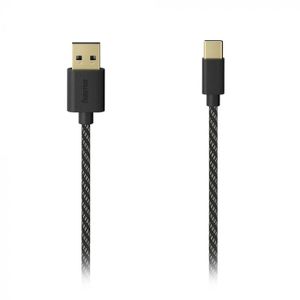 Hama USB-C 2.0 kabl, pozlata, tkanina, 1.50m      24 kom u kutiji