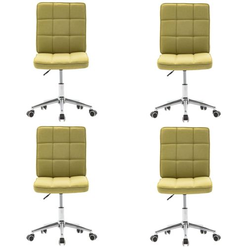 Blagovaonske stolice od tkanine 4 kom zelene slika 2