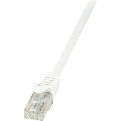 LogiLink CP2051U RJ45 mrežni kabel, Patch kabel cat 6 U/UTP 2.00 m bijela sa zaštitom za nosić 1 St. slika 3