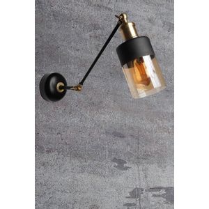 Emily camlı aplik Black Wall Lamp