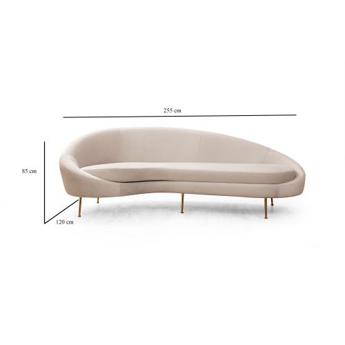 Atelier Del Sofa Eses Left - Bež Trosed slika 7