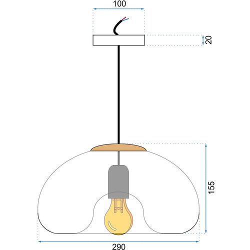 TOOLIGHT Viseća stropna svjetiljka sa staklenim ogledalom APP322-1CP Srebrna slika 13