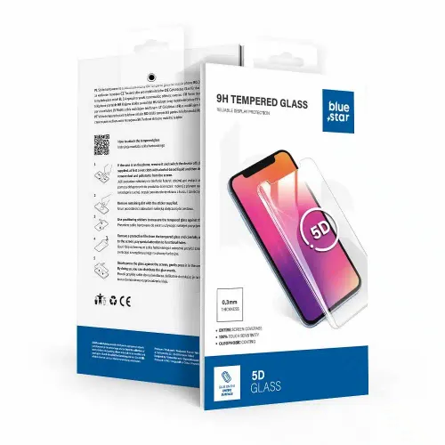 Blue Star 5D Tempered Glass - za iPhone 12/12 Pro (full glue) crno slika 3