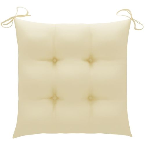 Jastuci za stolice 6 kom krem bijeli 50 x 50 x 7 cm od tkanine slika 13