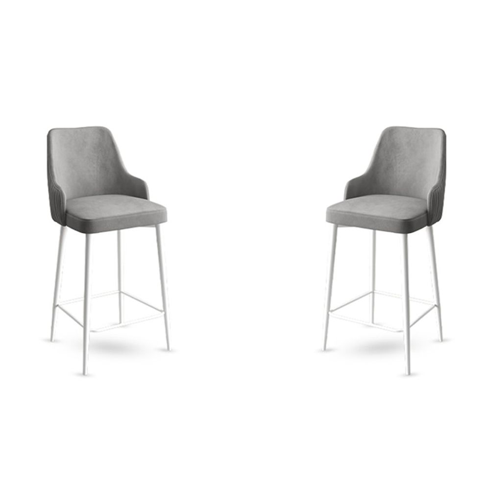 Set Barskih Stolica Enox - Siva, Bijelo Siva (2 Komada) slika 1