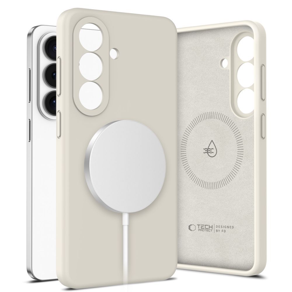 Tech-Protect silikonska MagSafe maskica za Samsung Galaxy S26+Plus – Cosmic Latte slika 1