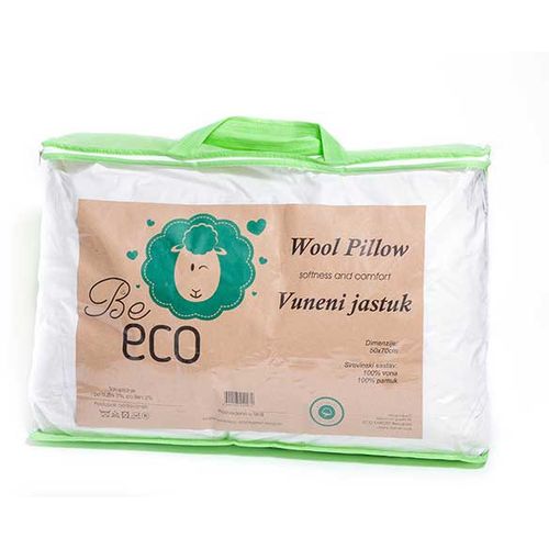 Be eco - Vuneni antibakterijski jastuk 50x70 cm - 1kg kuglice slika 1