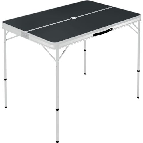 Sklopivi stol za kampiranje s 2 klupe aluminijski sivi slika 23
