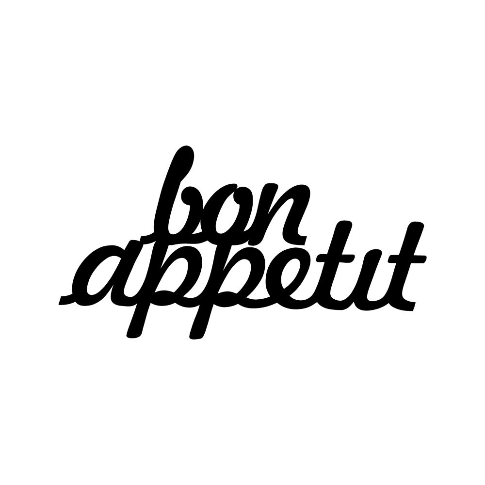 Bon Appetit 1 - Crni Dekorativni Metalni Zidni Ukras slika 2