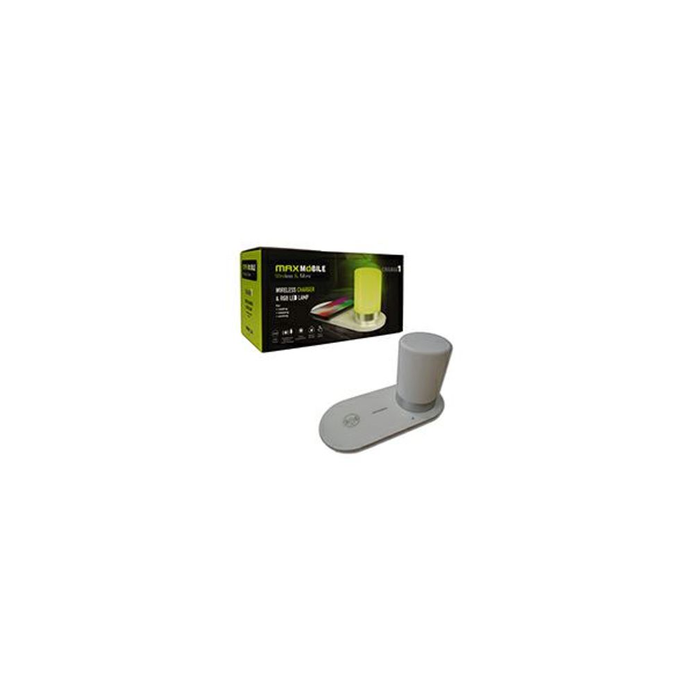 MAXMOBILE BEŽIČNI PUNJAČ/RGB LED SVJETILJKA S2 QC QUICK CHARGE 10W bijeli slika 2