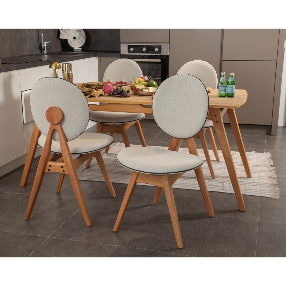 Set Stola i Stolica Touch (4S) OakBeige (5 Komada) slika 8