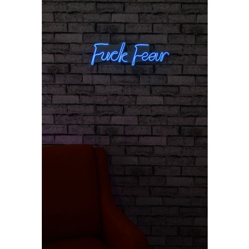 Wallity Ukrasna plastična LED rasvjeta, Fuck Fear - Blue slika 2