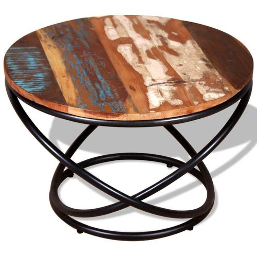 Stolić za kavu od masivnog obnovljenog drva 60 x 60 x 40 cm slika 5