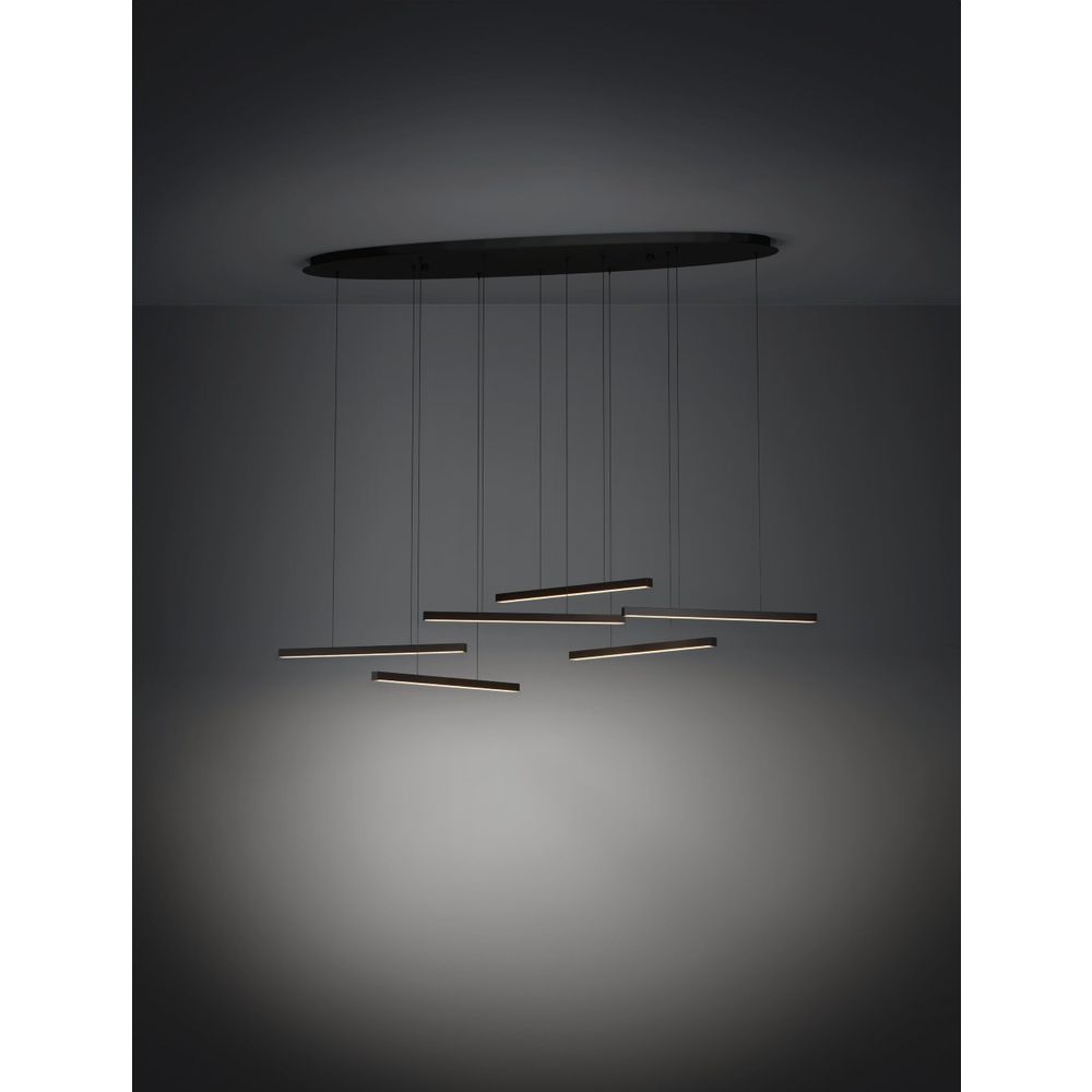 LINDOZA Luster - LED Osvjetljenje u Crnoj Boji slika 2