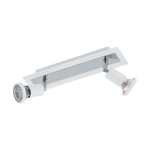 Eglo Sarria spot/2, led, gu10, 2x5w, 2x400lm, hrom/bela  slika 1