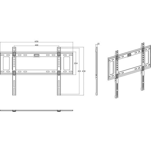 SpeaKa Professional Wall StaRR zidni držač za TV 81,3 cm (32'') - 152,4 cm (60'') togi nosač slika 4