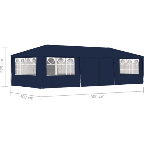 Profesionalni šator za zabave 4 x 9 m plavi 90 g/m² slika 9