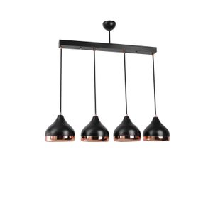 Pier 4 Lü Sıralı Siyaha-Bakır Tekli Sarkıt Copper
Black Chandelier