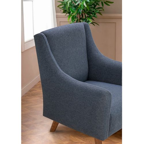 Hera - Dark Blue  Dark Blue  Wing Chair slika 2