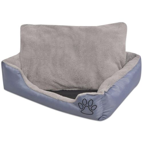 Krevet za pse s podstavljenim jastukom veličina XXL sivi slika 1
