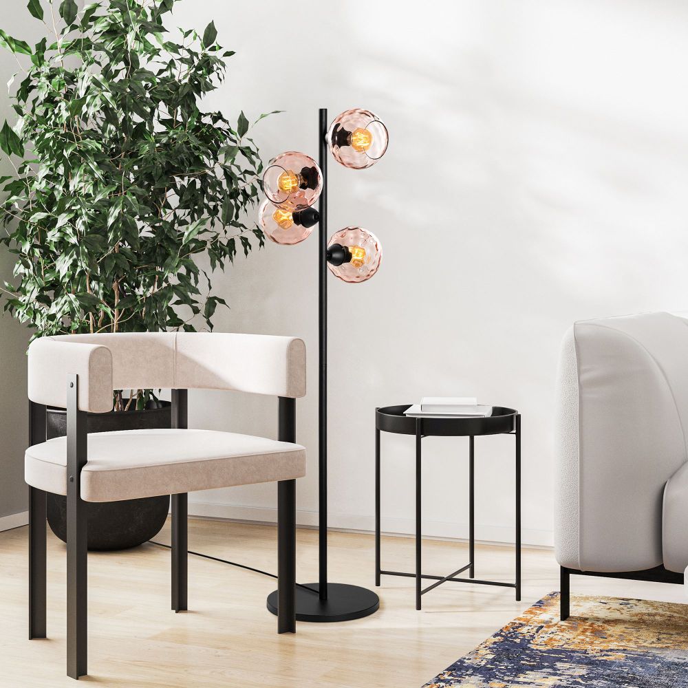 Podna Lampa Benek 15-14533 - Boje: Roza, Crna slika 3
