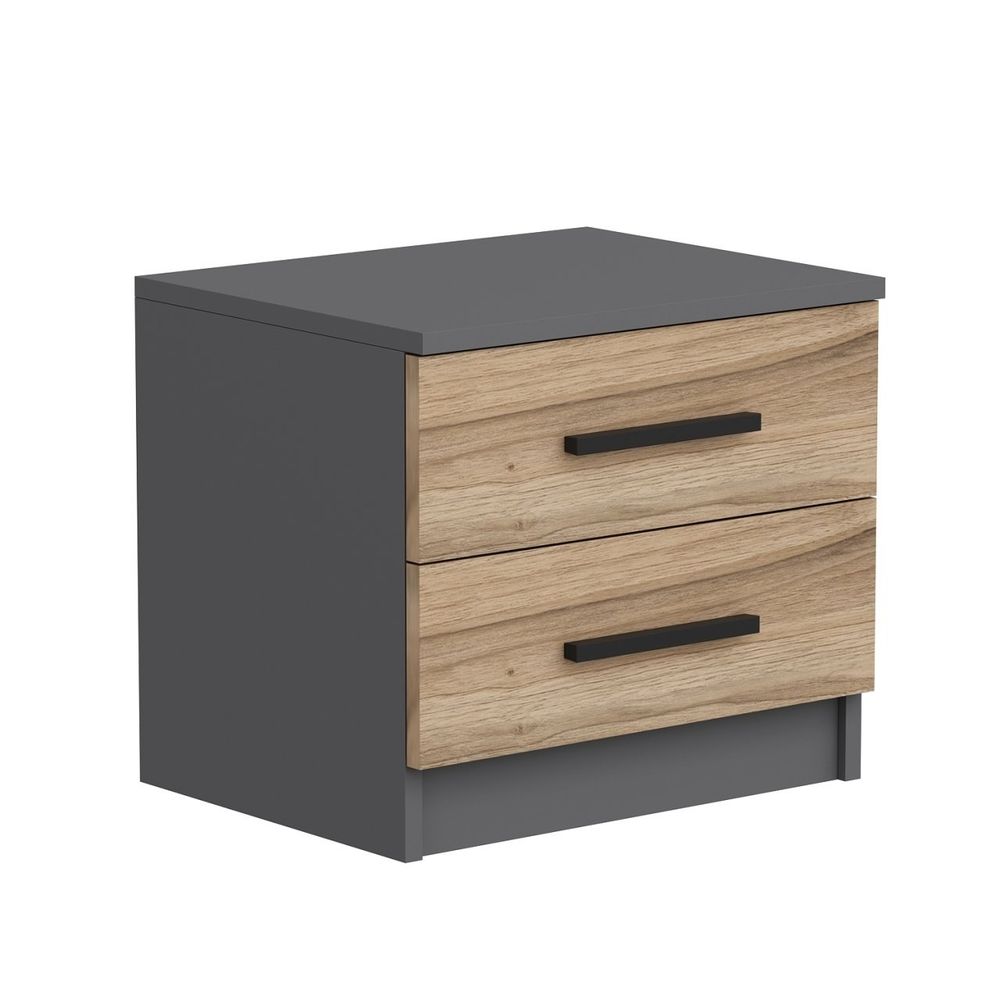 Kale - 4920 Walnut Anthracite Noćni Ormarić slika 4