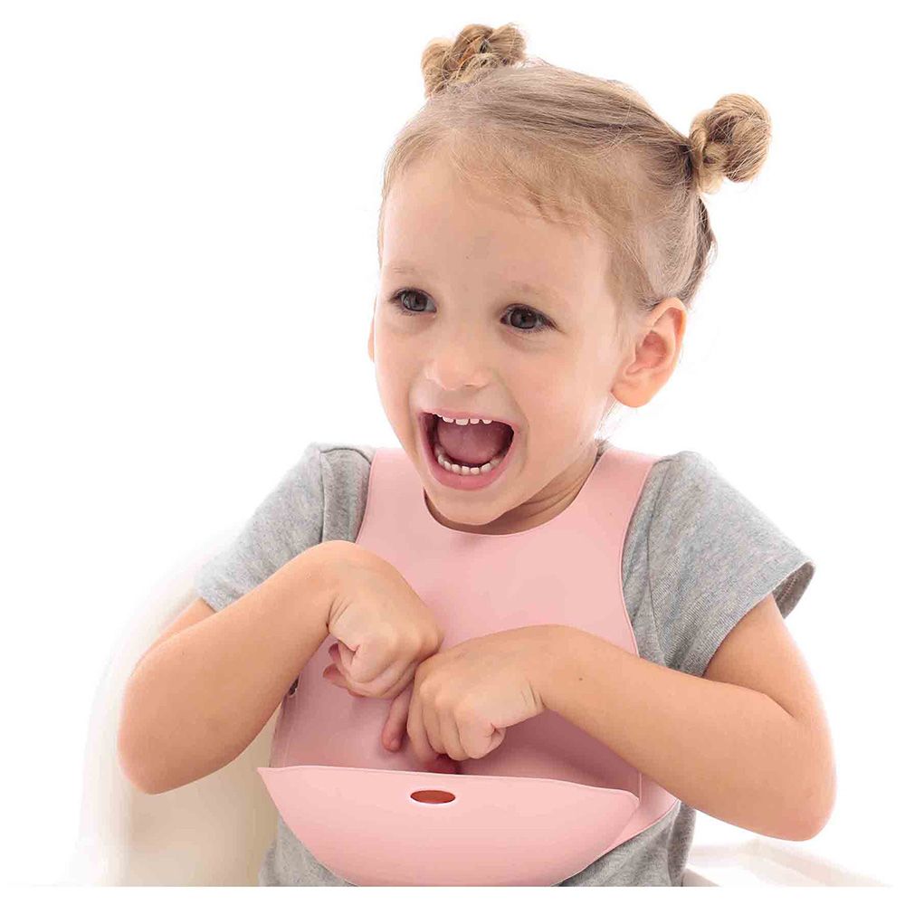 Minikoioi Silikonski siperak Flexi Bib, Rozi slika 5