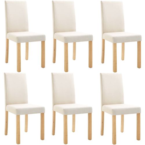 Blagovaonske stolice od tkanine 6 kom krem slika 29