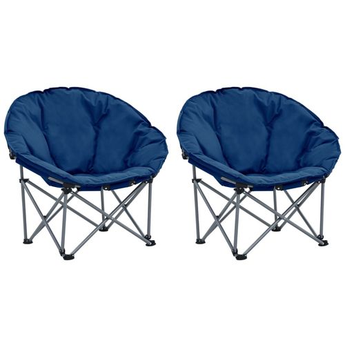 Sklopive okrugle stolice 2 kom plave slika 10
