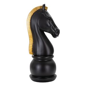 Mauro Ferretti Dekoracija BLACK AND GOLD HORSE cm Ø 18,5X50