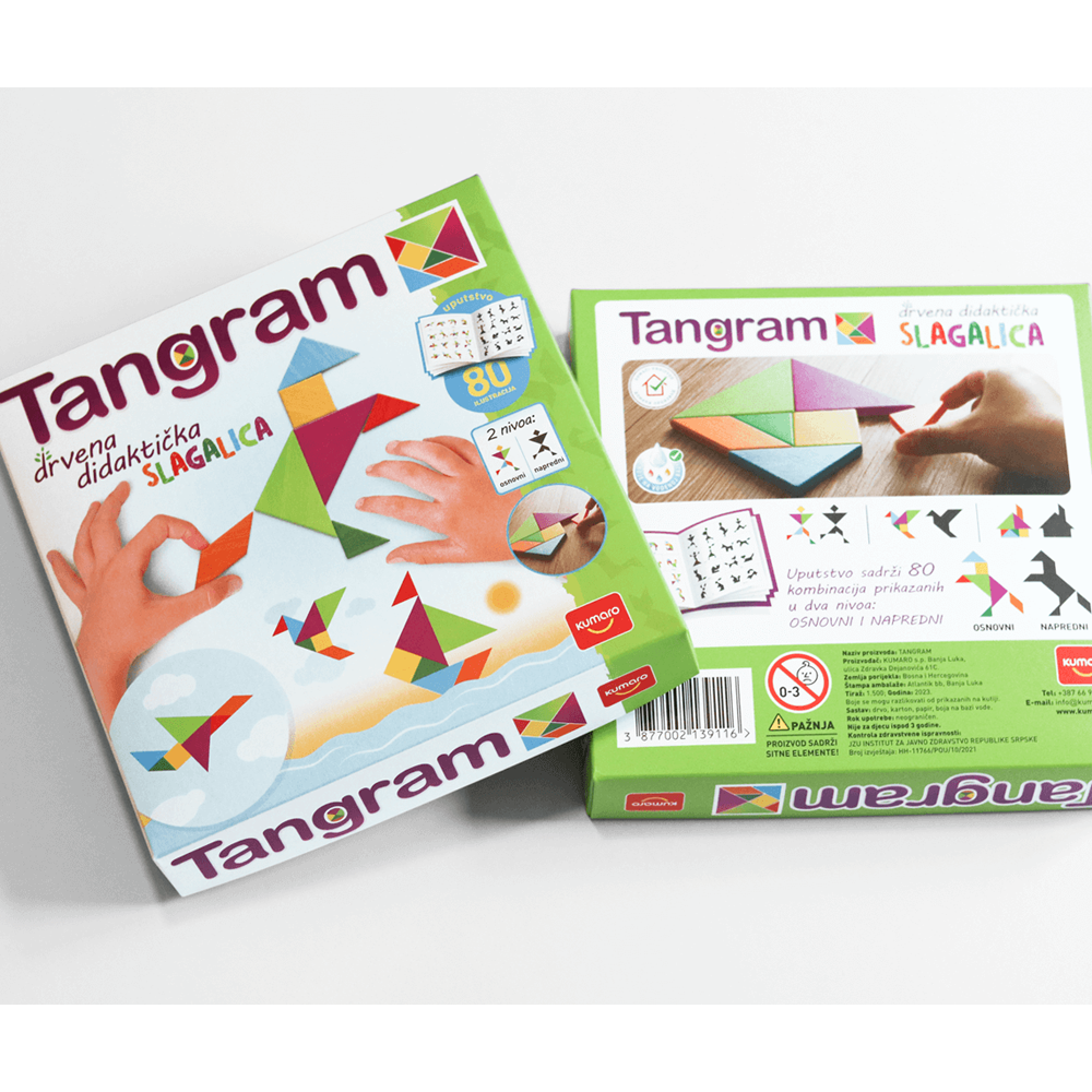Kumaro Tangram Drvena didaktička slagalica slika 3