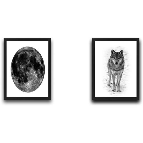 Wallity Uokvirena slika (2 komada), Wolf Set slika 2