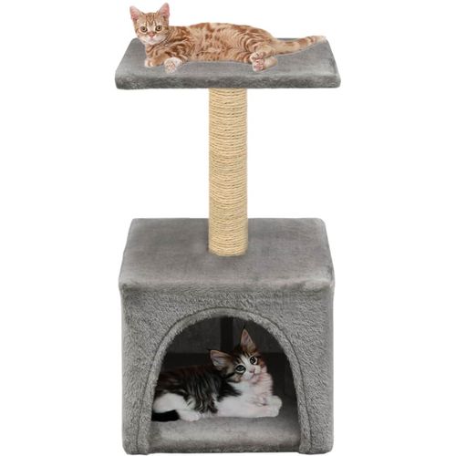 Penjalica za mačke sa stupovima za grebanje od sisala 55 cm siva slika 1