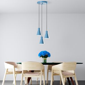 Konikkem - 6357 - 3 - Light Blue Light Blue Chandelier