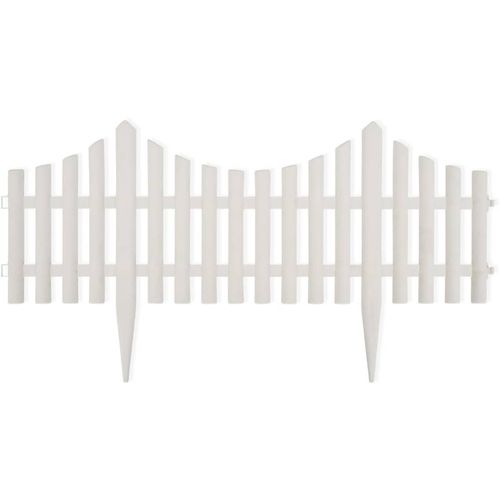 Bijela niska ograda za travnjak 17 kom/10 m slika 6