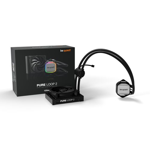 be quiet! BW016 PURE LOOP 2, 120mm [with Mounting Kit for Intel and AMD], Doubly decoupled PWM pump, Pure Wings 3 PWM fan 120mm, Unmistakable design with ARGB LED and aluminum-style slika 2