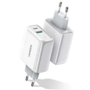 Kućni punjač UGREEN, 38W, USB-A+USB-C, bijeli