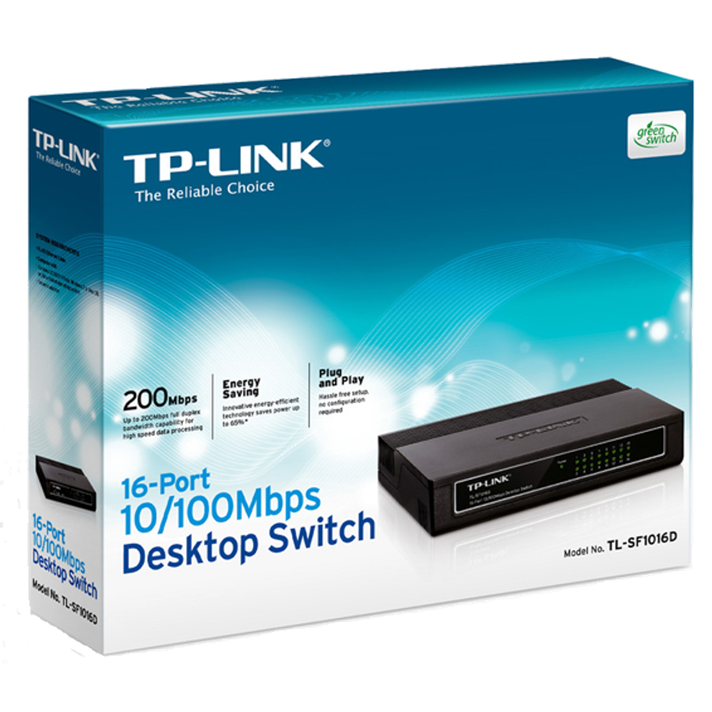 TP-LINK 16-portni switch 200Mbps, 10/100 Mbps, , RJ45 - TL-SF1016D slika 2