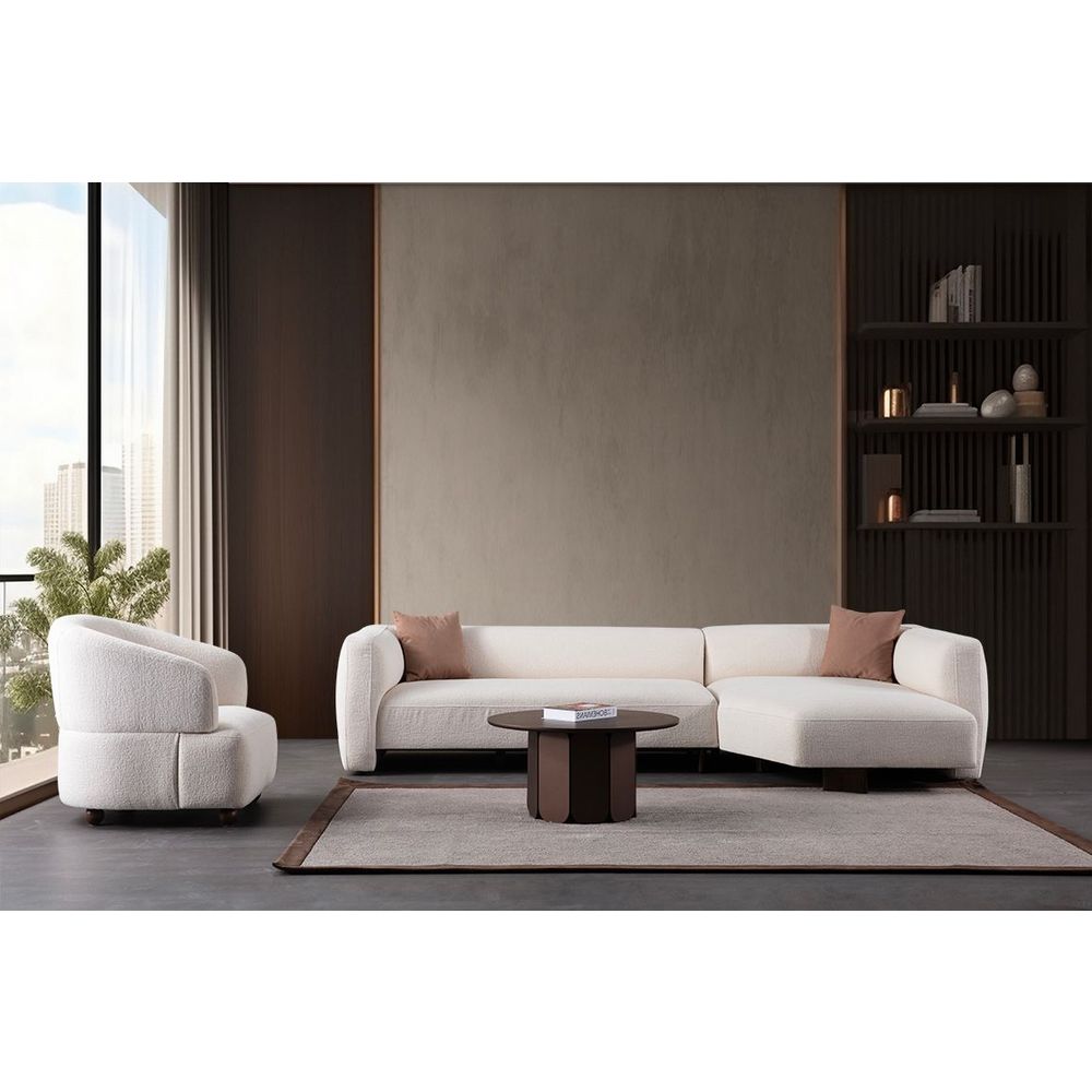 Ugaona Sofa Rena - Desni Kutak - Bijela slika 2